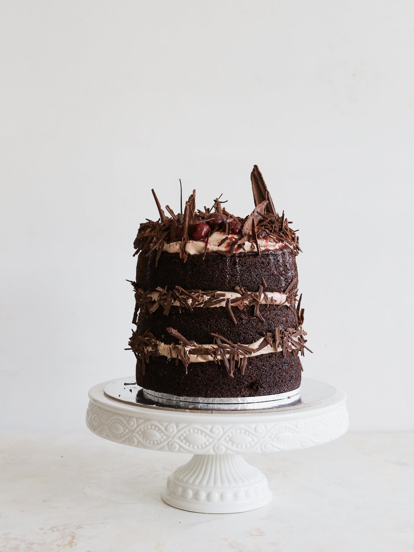 Dark chocolate sponge cake