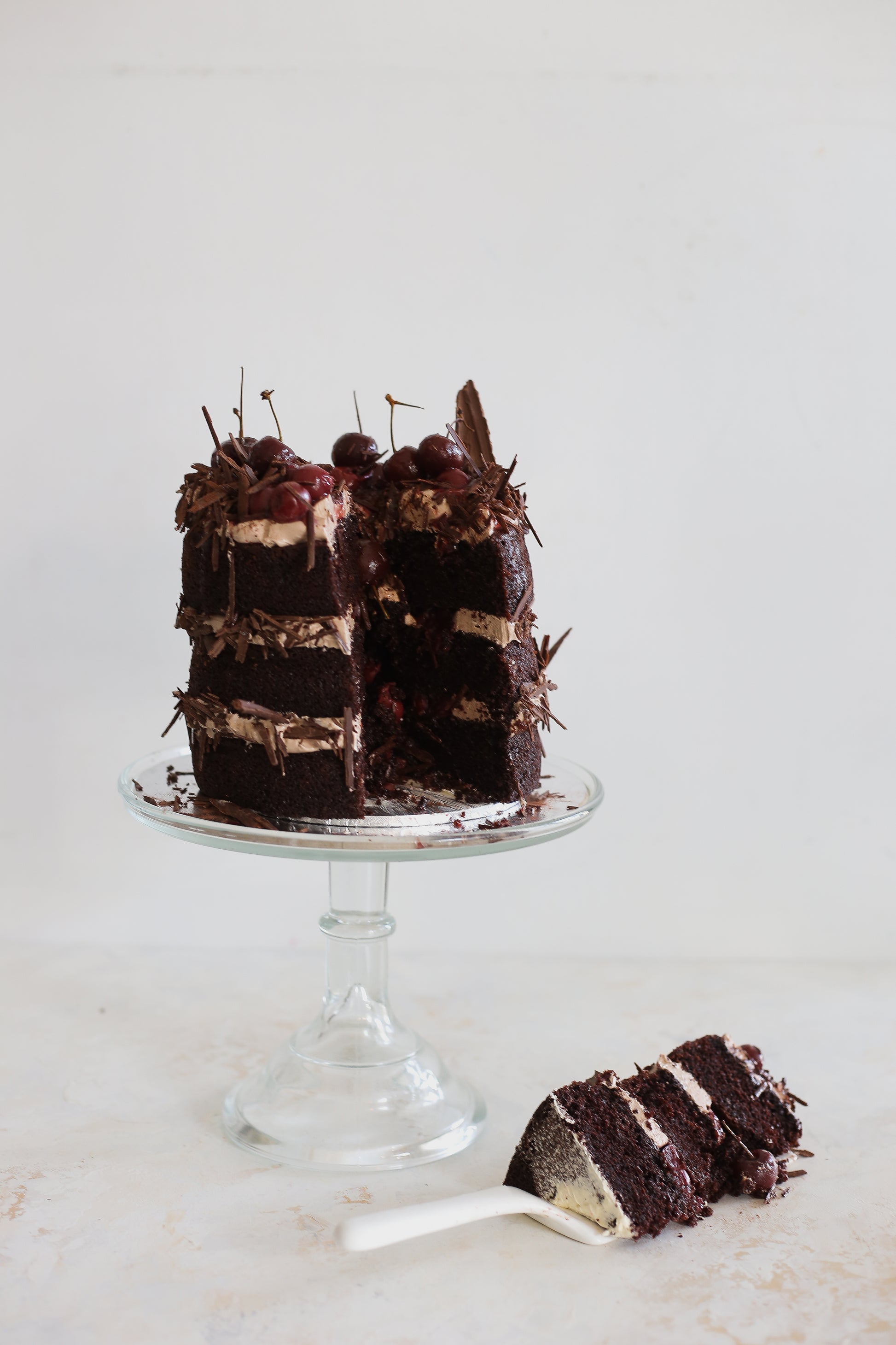 Dark chocolate sponge cake